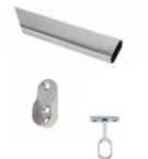 Chrome oval rail & fittings — Global Doors brochure