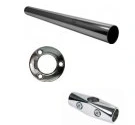 Chrome round rail & fittings — Global Doors brochure