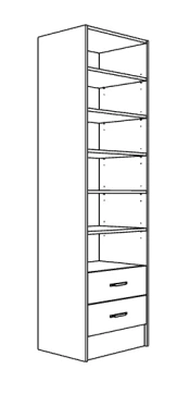 Shelving + 2 drawers — Global Doors brochure