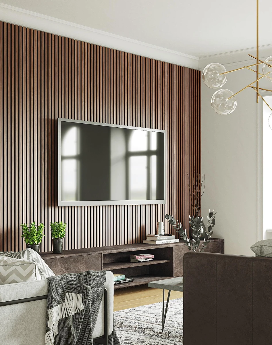 Acoustic slatwall feature wall — Global Doors brochure