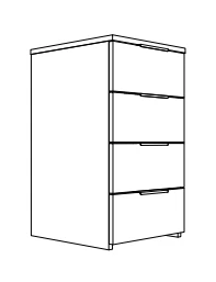 Large bedside · 4 drawers — Global Doors brochure